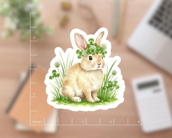 Cute Easter Bunny Sticker for Kindle Readers, Laptops, Journals, and Party Favors