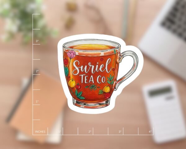 ACOTAR Suriel Tea Co Sticker for Kindle Readers, Laptops, Journals, etc.