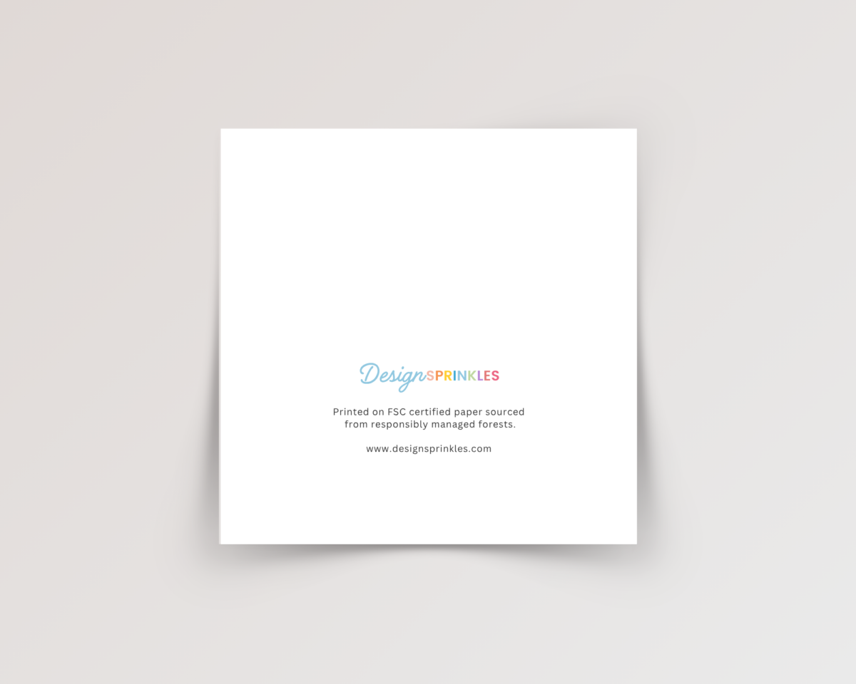 Back of Square Card