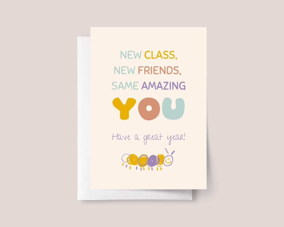 Greeting Card for First Day of Kindergarten
