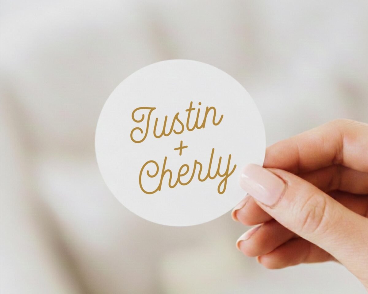 Custom Wedding Name Labels for Invitations and Save the Dates Stickers