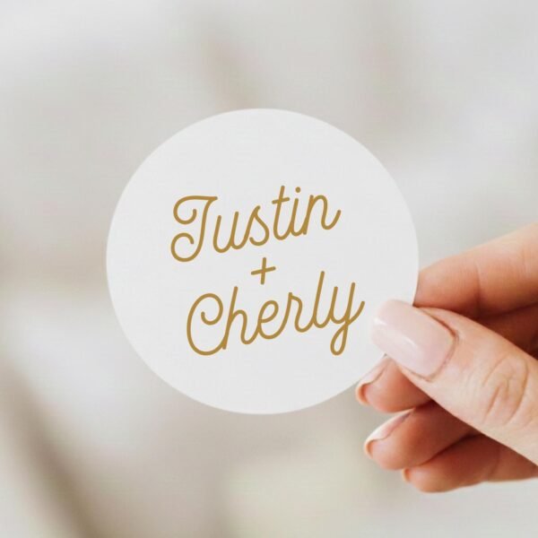 Custom Wedding Name Labels for Invitations and Save the Dates Stickers