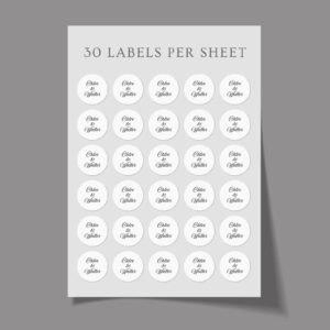 Custom Wedding Labels With Bride and Groom for Invitations and Favors