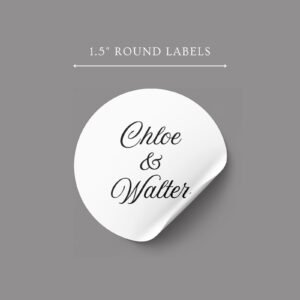 Custom Wedding Labels With Bride and Groom for Invitations and Favors