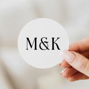 Custom Monogram Wedding Labels for Envelopes and Invitations