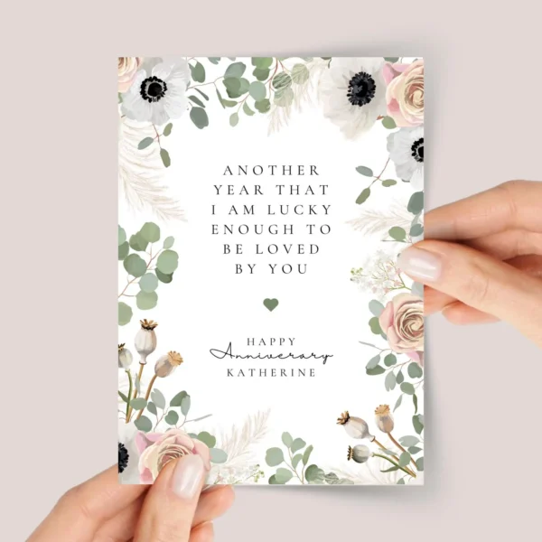 Personalized Anniversary Card for Wife/Husband | Another Year Loving You