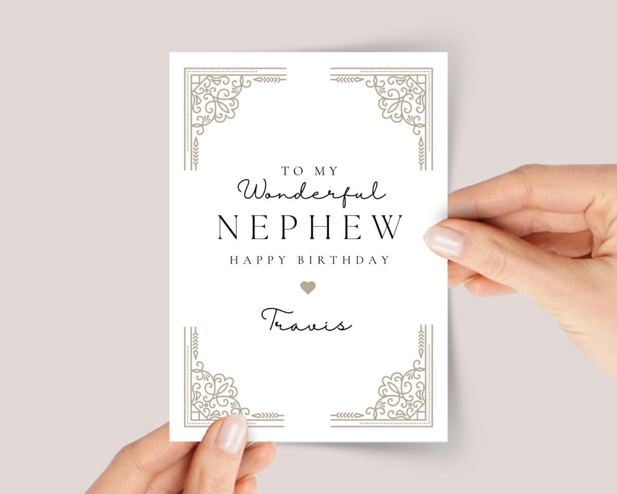 Personalized Birthday Card for Nephew - Image 1 Personalized Birthday Card for Nephew