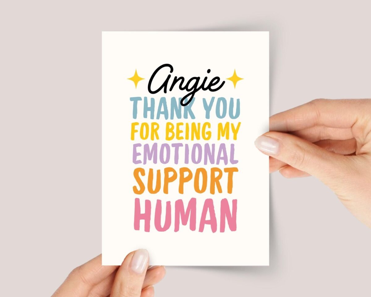 Funny Thank You Card for Friend, Gift for Daughter | Emotional Support