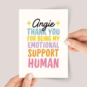 Funny Thank You Card for Friend, Gift for Daughter | Emotional Support