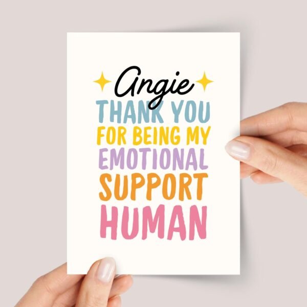 Funny Thank You Card for Friend, Gift for Daughter | Emotional Support