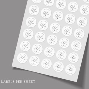 Custom Save the Date Labels for Wedding Invitation Envelopes