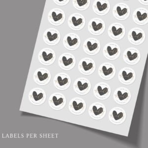 Custom Wedding Thank You Labels for Envelopes with Bride and Groom Names