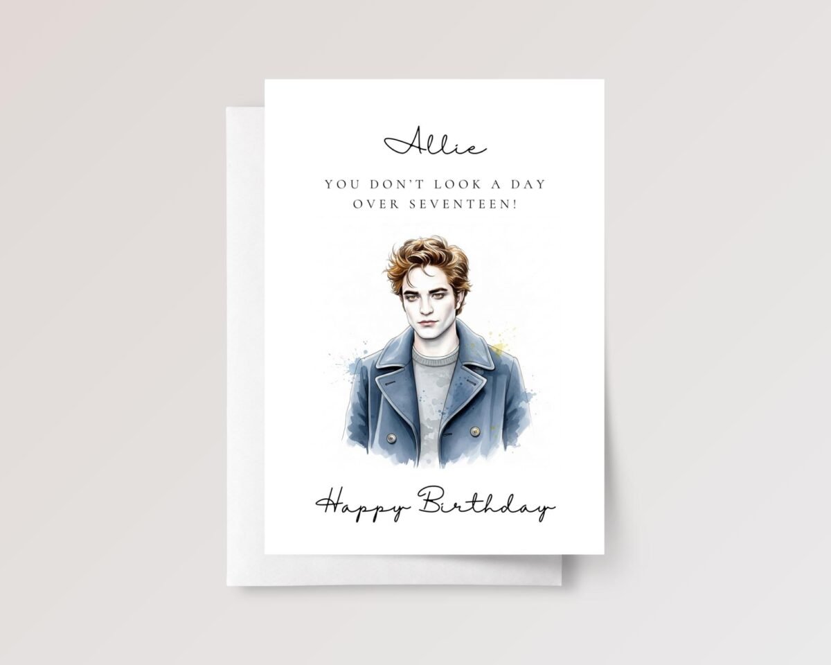 Twilight Birthday Card for Teens Age 17, 18 and Up! | Edward Cullen Gift