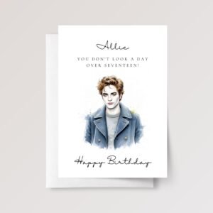 Twilight Birthday Card for Teens Age 17, 18 and Up! | Edward Cullen Gift