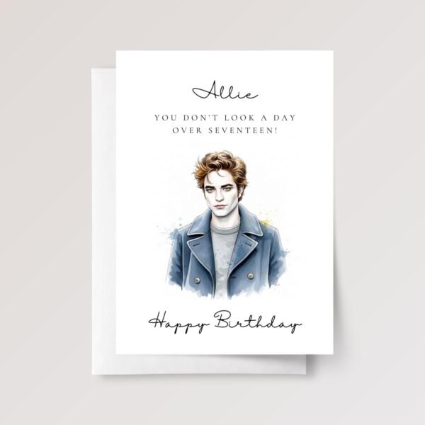 Twilight Birthday Card for Teens Age 17, 18 and Up! | Edward Cullen Gift