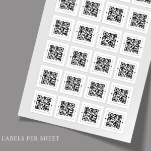 Custom QR Labels For Wedding Invitations with Bride, Groom, and Date Custom QR Labels For Wedding Invitations with Bride, Groom, and Date