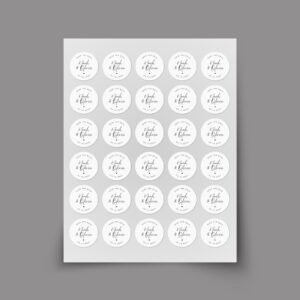 Custom Save the Date Labels for Wedding Invitation Envelopes