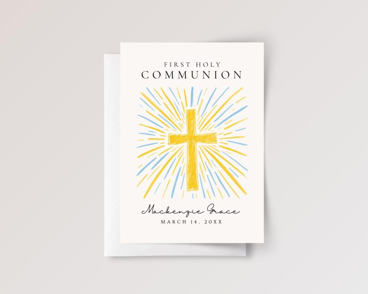Personalized First Holy Communion Card