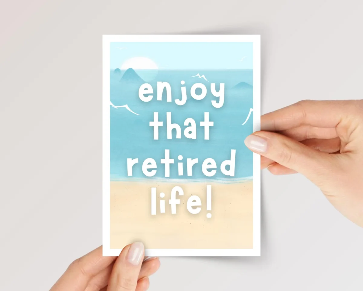 Retirement Card for Husband/Wife, Friend, Boss | Beach Life