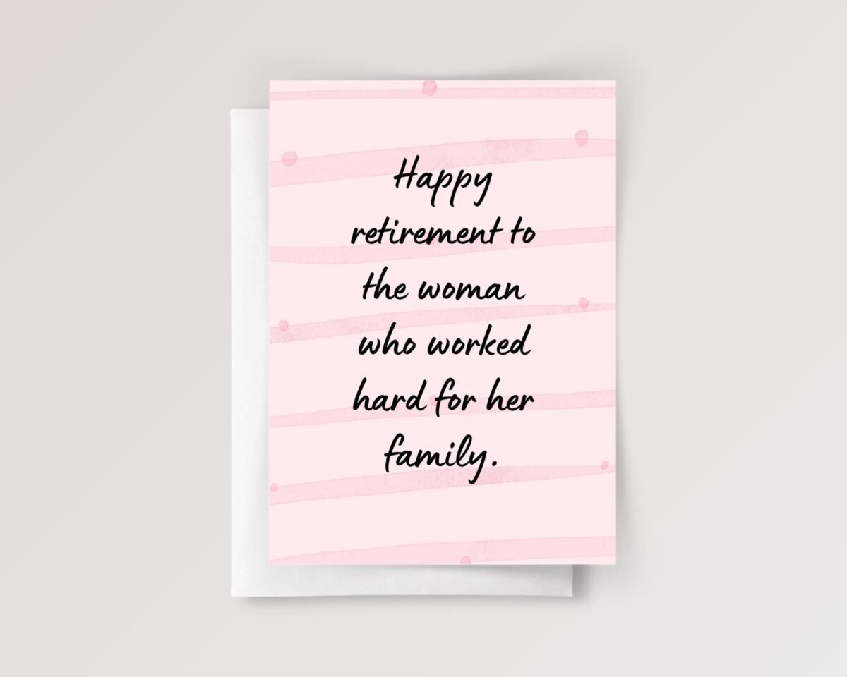 Retirement Card for Wife/Mom | Family Woman