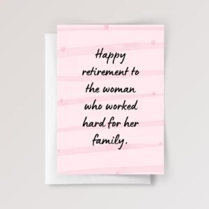 Retirement Card for Wife/Mom | Family Woman