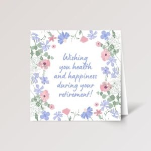 Floral Retirement Card for Wife, Mom, Friend, Boss