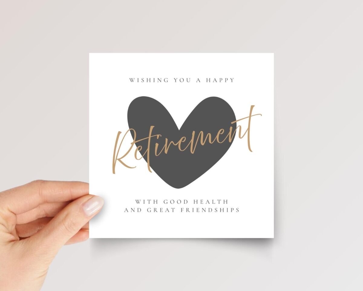 Elegant Retirement Card for Wife, Mom, Friend, Boss