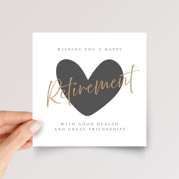 Elegant Retirement Card for Wife, Mom, Friend, Boss - Image 1 Elegant Retirement Card for Wife, Mom, Friend, Boss