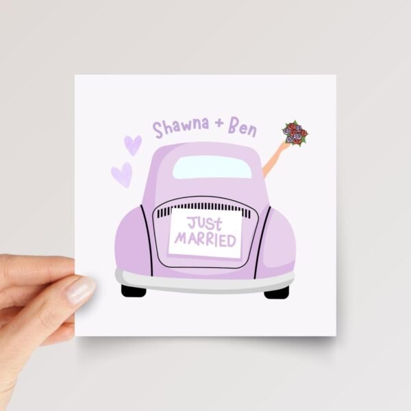 Custom Wedding Card for Couple, Son/Daughter in Law | Vintage Bug Custom Wedding Card for Couple, Son/Daughter in Law | Vintage Bug