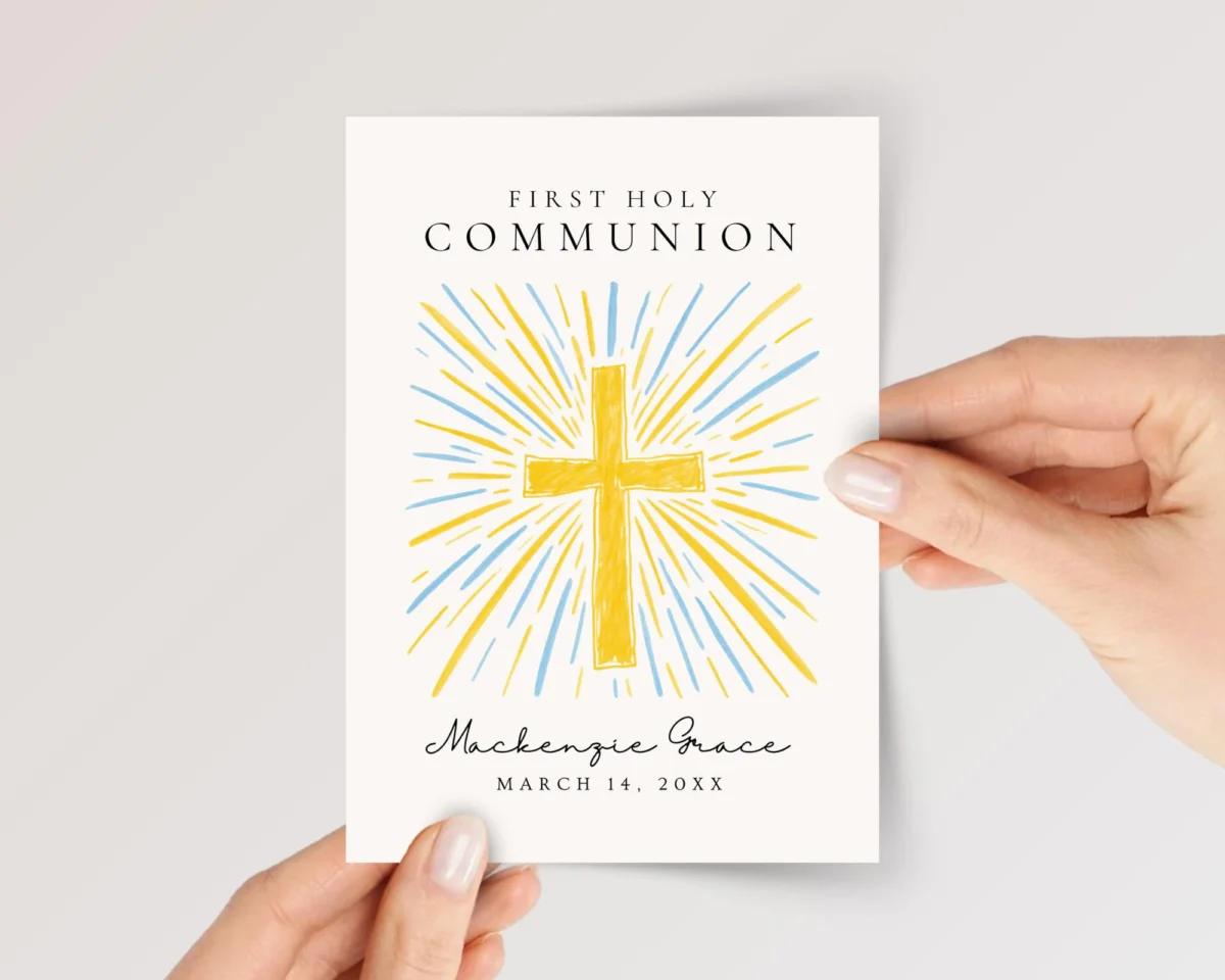 Personalized First Holy Communion Card