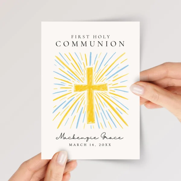 Personalized First Holy Communion Card