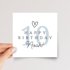 Personalized 10th Birthday Card for Son/Daughter, Grandchild Turning Ten
