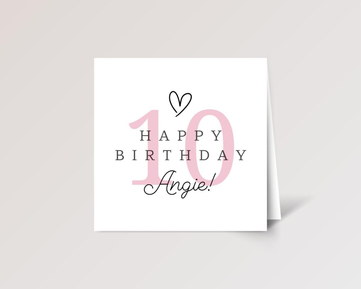 Personalized 10th Birthday Card for Son/Daughter, Grandchild Turning Ten