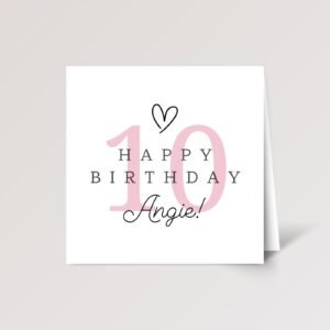 Personalized 10th Birthday Card for Son/Daughter, Grandchild Turning Ten