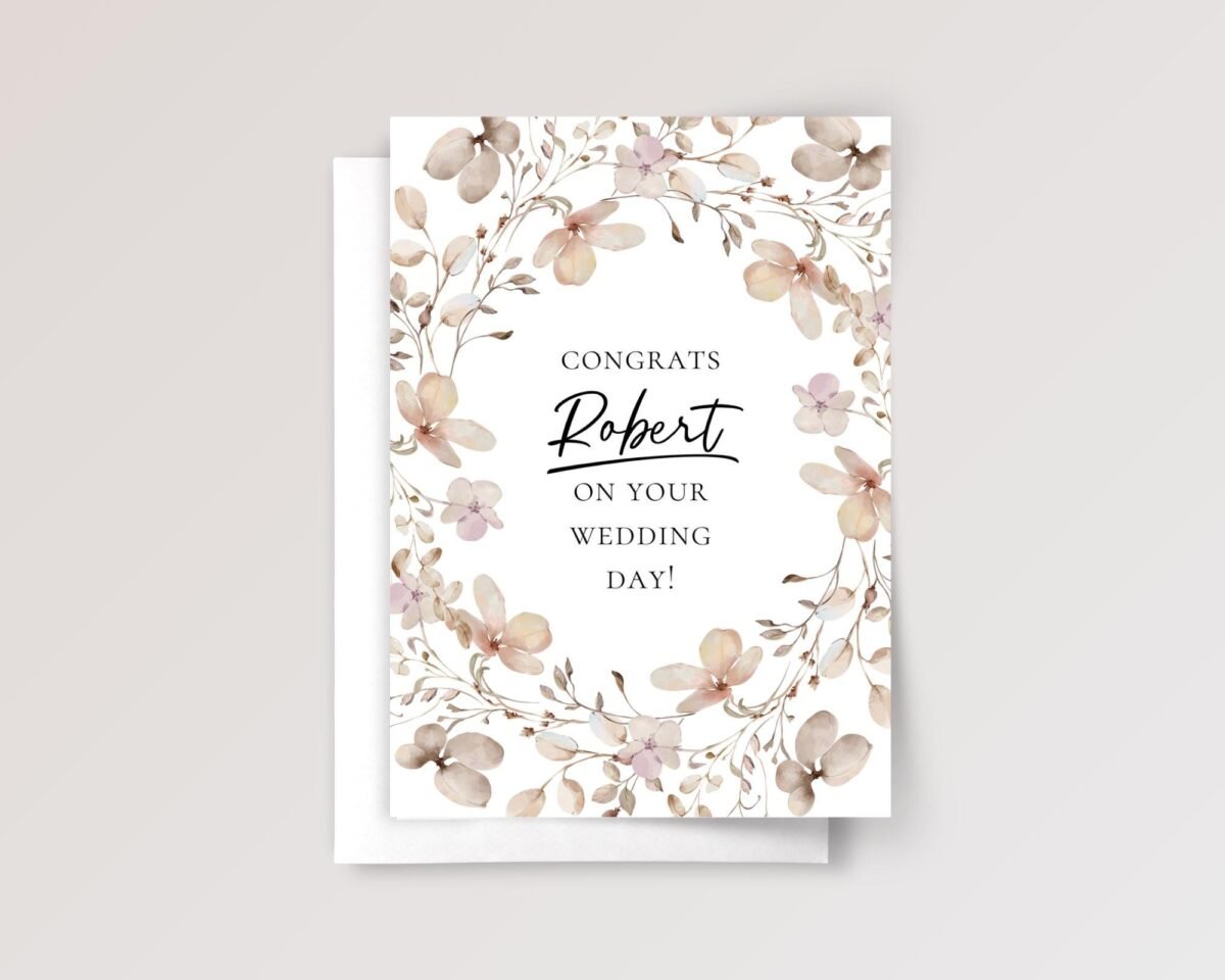 Personalized Wedding Card for Groom, Son/Grandson, Nephew