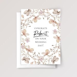 Personalized Wedding Card for Groom, Son/Grandson, Nephew