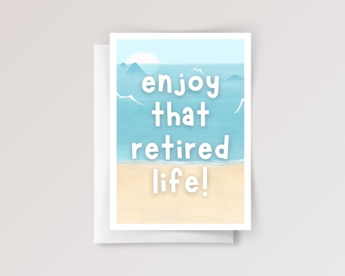 Retirement Card for Husband/Wife, Friend, Boss | Beach Life