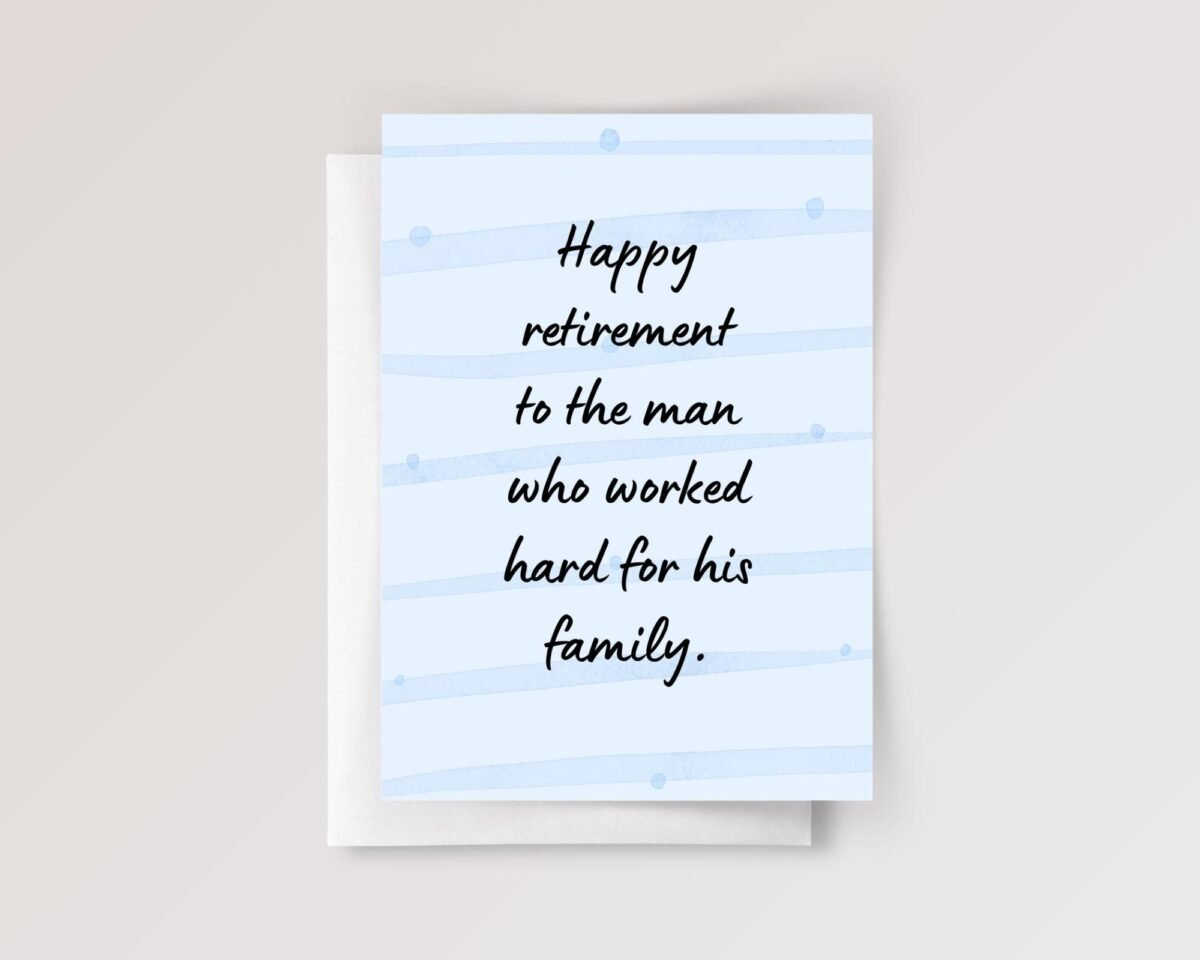 Retirement Card for Husband/Dad | Family Man