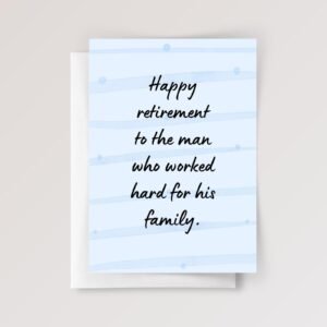 Retirement Card for Husband/Dad | Family Man