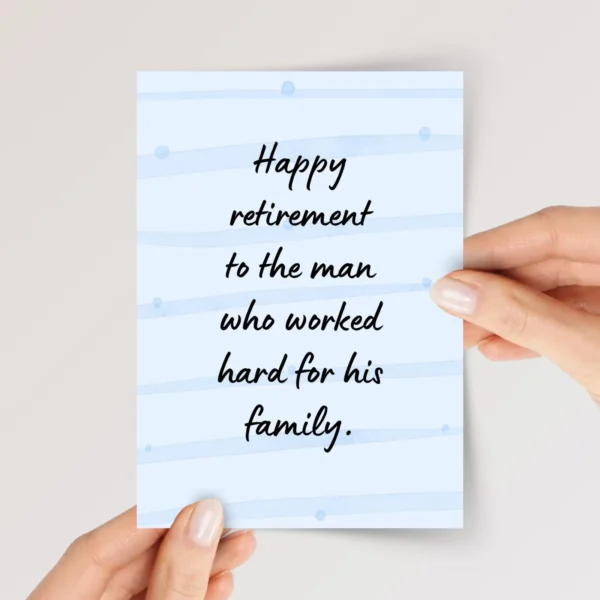 Retirement Card for Husband/Dad | Family Man - Image 1 Retirement Card for Husband/Dad | Family Man