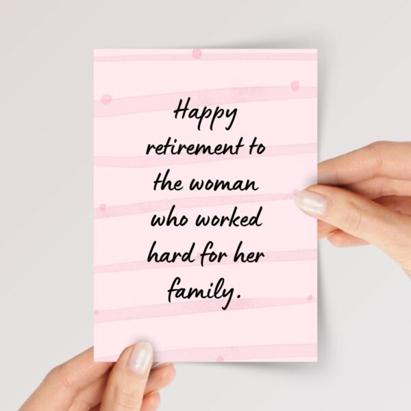 Retirement Card for Wife/Mom | Family Woman - Image 1 Retirement Card for Wife/Mom | Family Woman