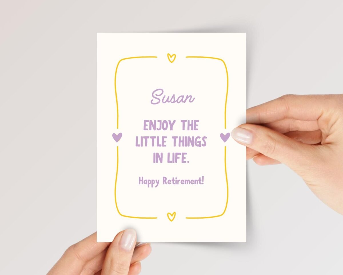 Personalized Retirement Card for Wife/Mom, Friend, Boss | Little Things