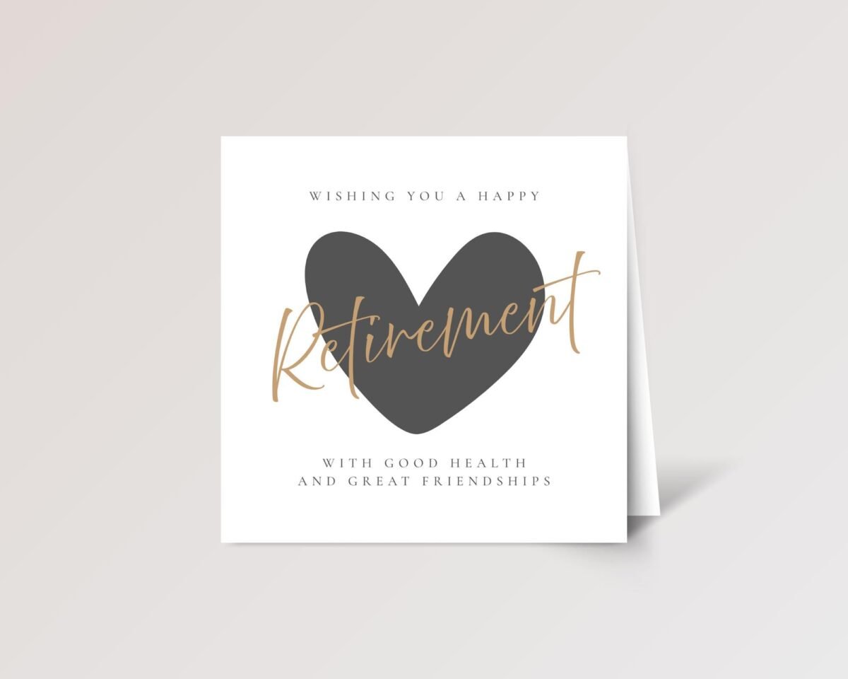 Elegant Retirement Card for Wife, Mom, Friend, Boss