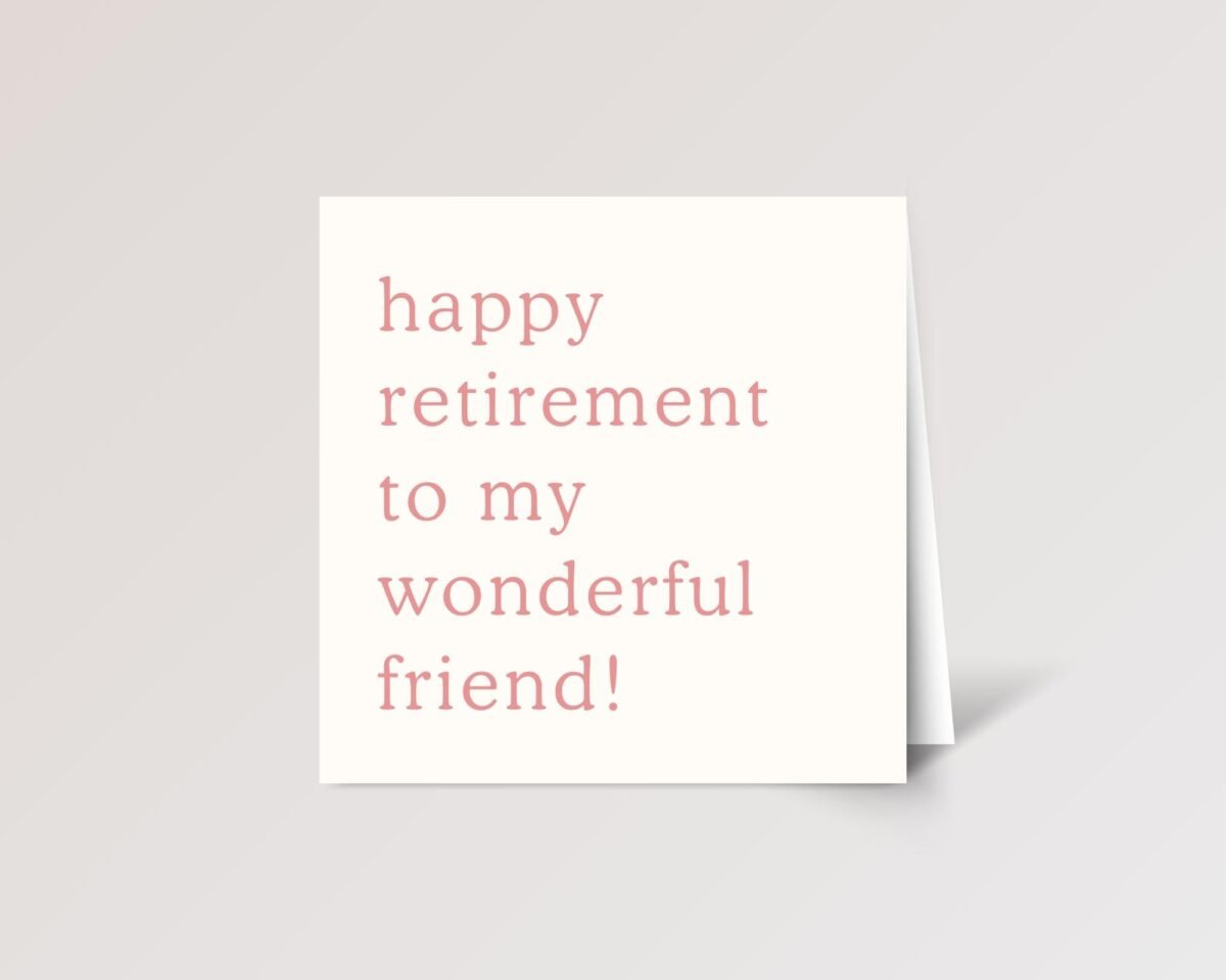 Floral Retirement Card for Friend, Boss, Coworker