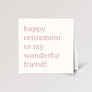 Floral Retirement Card for Friend, Boss, Coworker