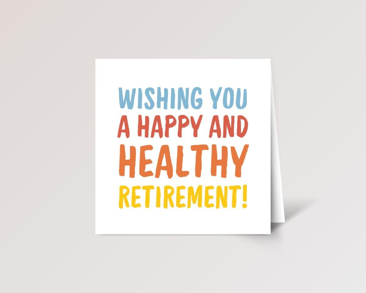 Colorful Retirement Card for Friend, Boss, Coworker