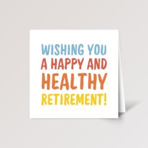 Colorful Retirement Card for Friend, Boss, Coworker