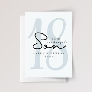 Personalized 18th Birthday Card for Adult Son - Image 4 Personalized 18th Birthday Card for Adult Son