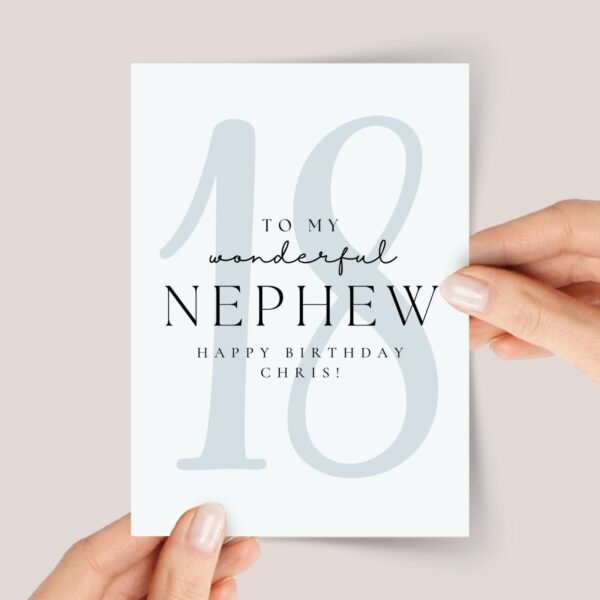 18th Birthday Card for Nephew - Image 1 18th Birthday Card for Nephew