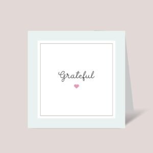 Minimal Thank You Card | Grateful with Heart
